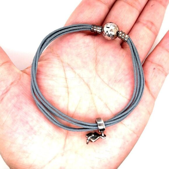 Pandora Leather Bracelet with Charm - Picture 3 of 4